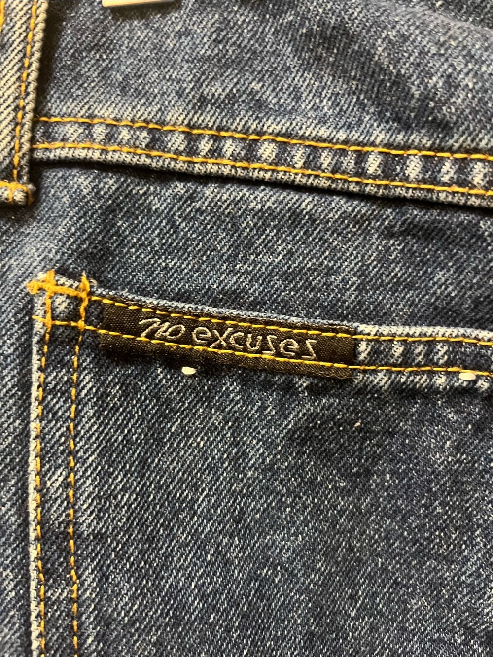 No Excuses Women’s Denim Capri Jeans Size 11/12 Blue Button Fly Y2K Cropped - Picture 6 of 8